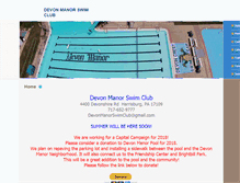 Tablet Screenshot of devonmanorswimclub.com